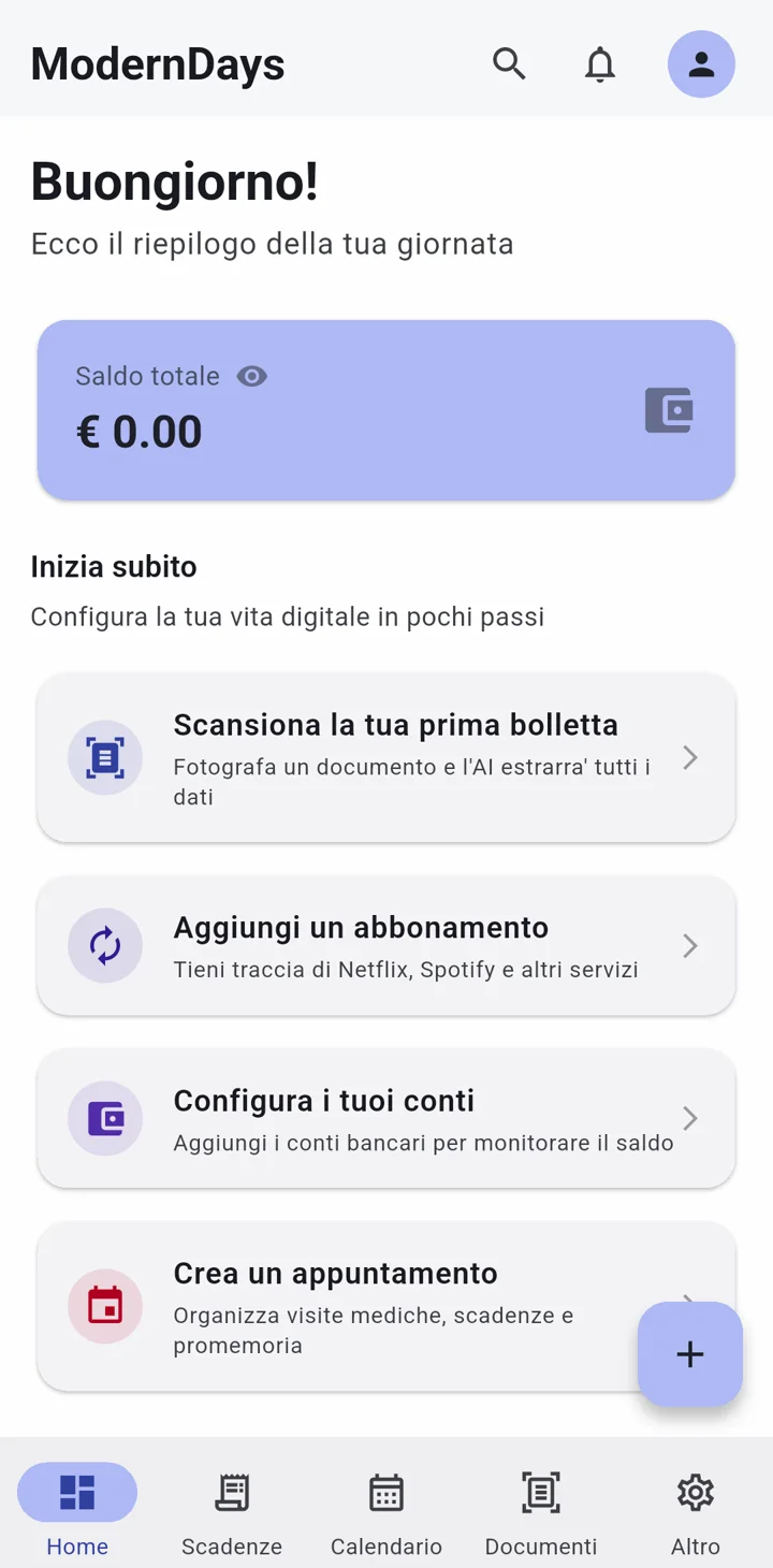 ModernDays: AI-powered personal life & finance app